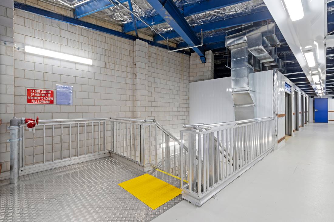 Stairwell landing & fire services
